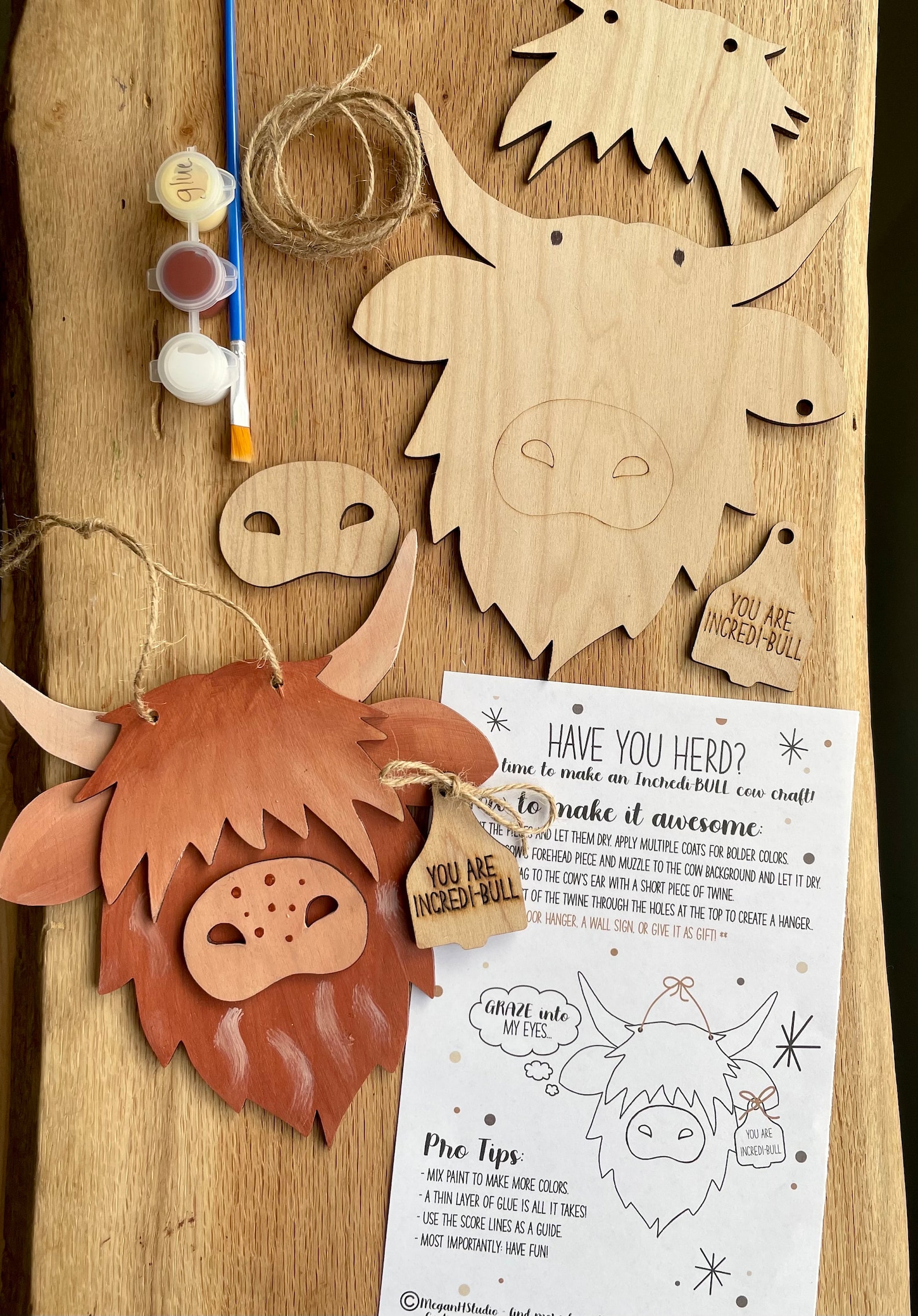 Cute Highland Cow Sip And Paint Downloadable Stencil Art, DIY Acrylic Painting Party Image Transfers, Paint Night Canvas Digital Download