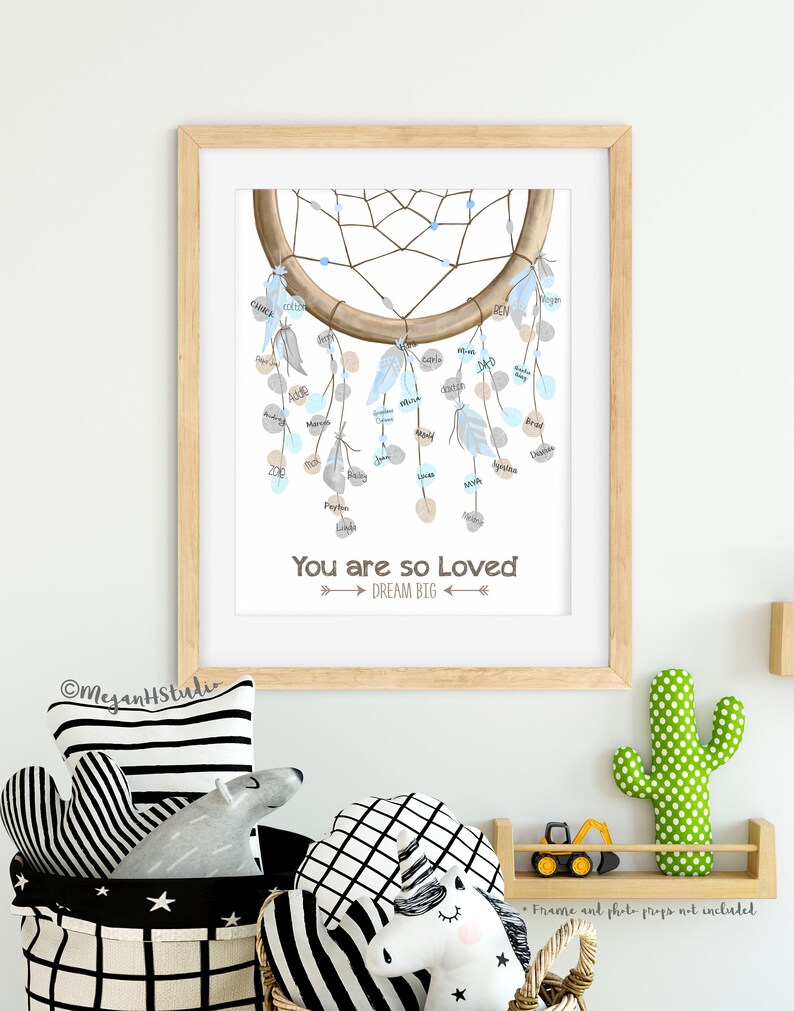 INSTANT DOWNLOAD Boy's Dream Catcher Baby Shower Etsy