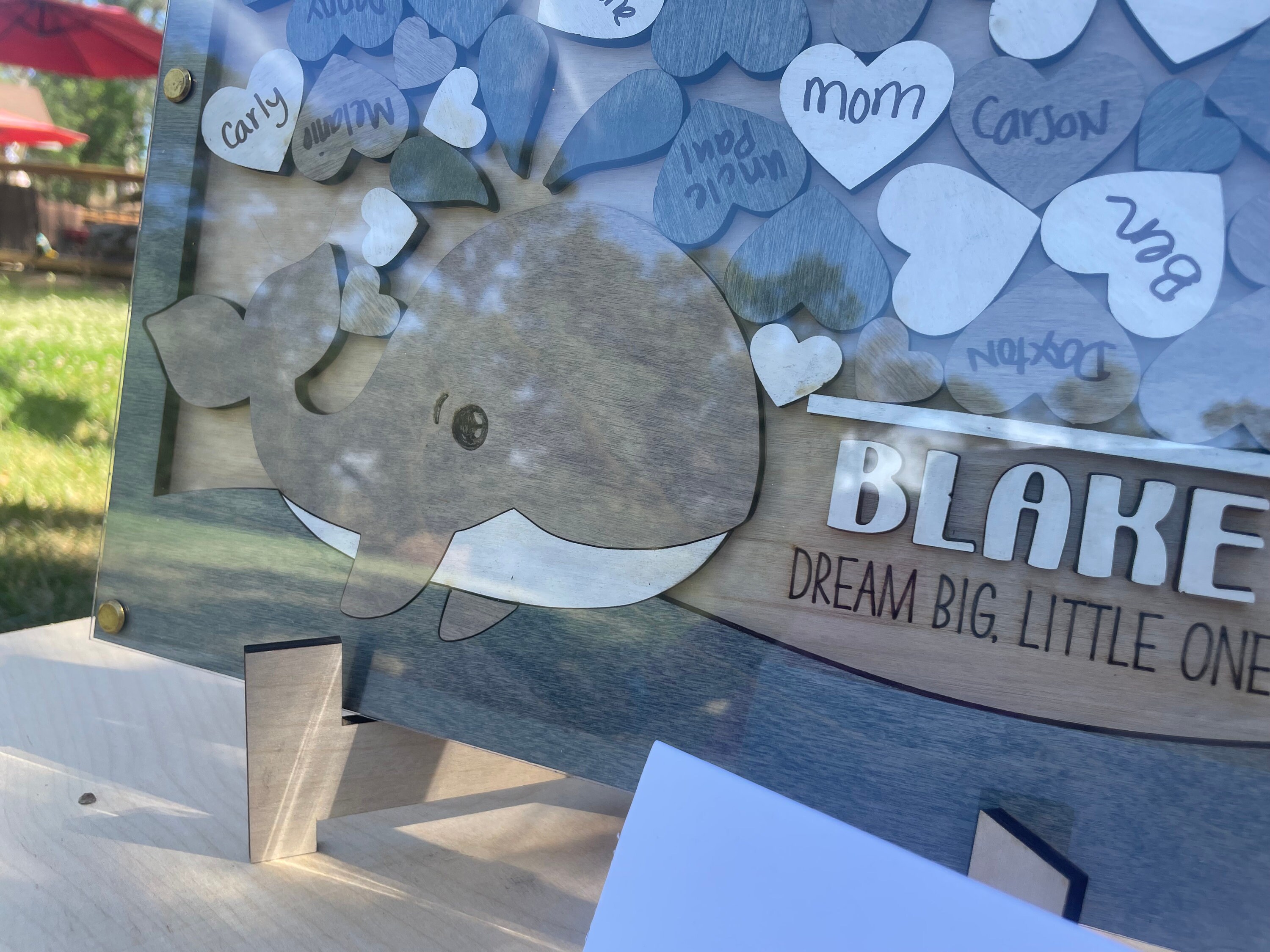 3D Whale Drop Box Signature Frame Guestbook Alternative, Unique ...