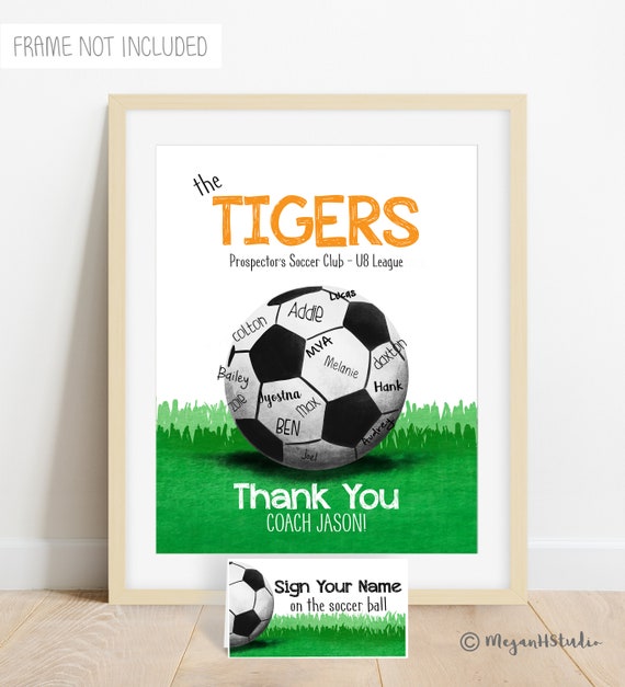 Soccer Coach Signature Poster Thank You Gift Custom Coaches - Etsy