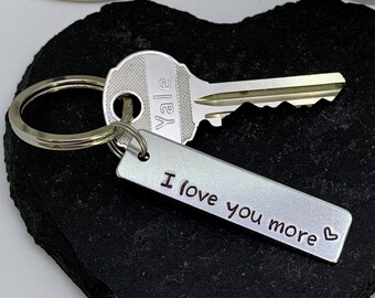 I Love You More keychain - Valentine's gift - boyfriend gift - girlfriend gift