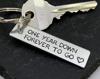 One Year Down, Forever To Go | Wedding Anniversary, Couples Gift, Boyfriend Girlfriend Gift | One Year Together | Valentine's Gift For Her