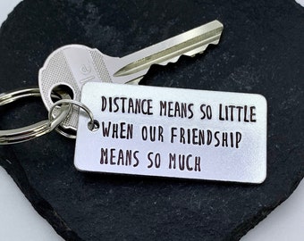 Distance Means So Little When Our Friendship Means So Much - Long Distance Friend Gift - BFF Gift - Moving Away - LDR - Best Friend Gift