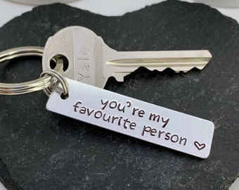 You're My Favourite Person keychain - Valentine's gift - boyfriend gift - girlfriend gift - I love you keyring - Anniversary - Engagement