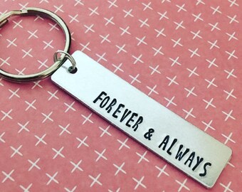 Forever and always - Couples keychains - gifts for couples - Valentine's Day - Boyfriend Girlfriend Gift