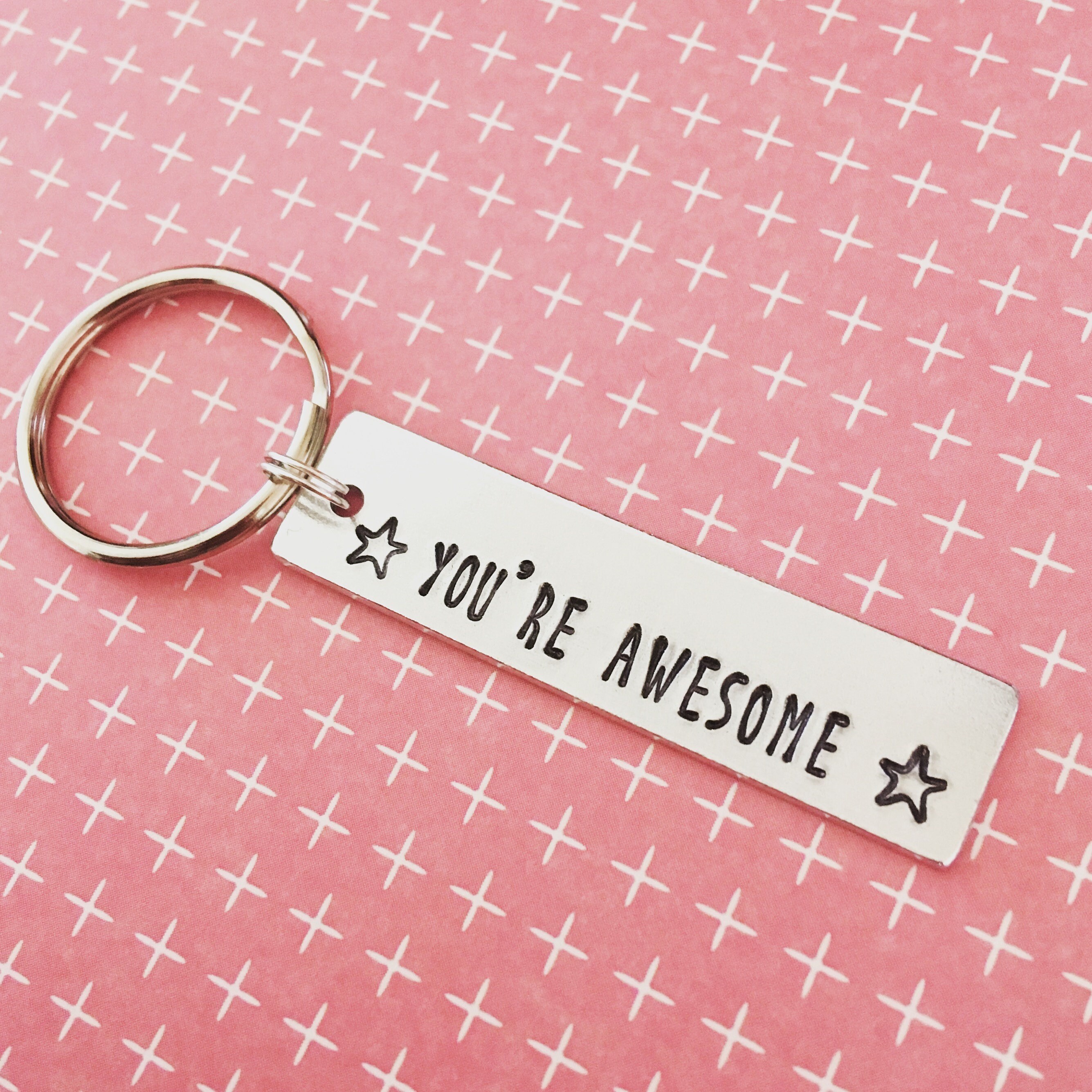 You're Awesome Keychain Motivational Gift Best Friend Etsy