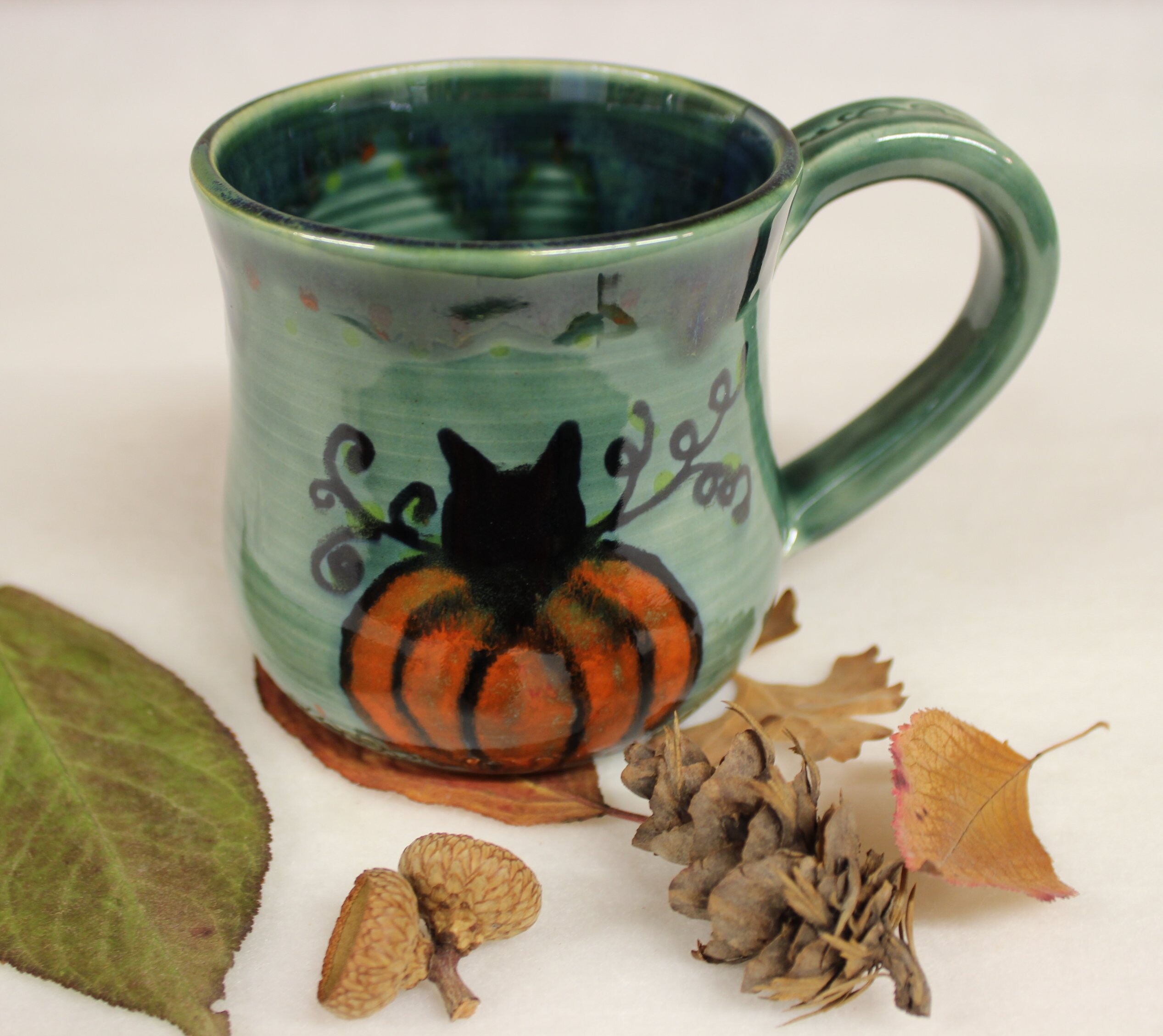 Handcrafted 'Pumpkin' Ceramic Espresso Cup & Saucer Set - Unique Pumpkin  Shaped Mug for Fall Celebrations – Enjoy Ceramic Art