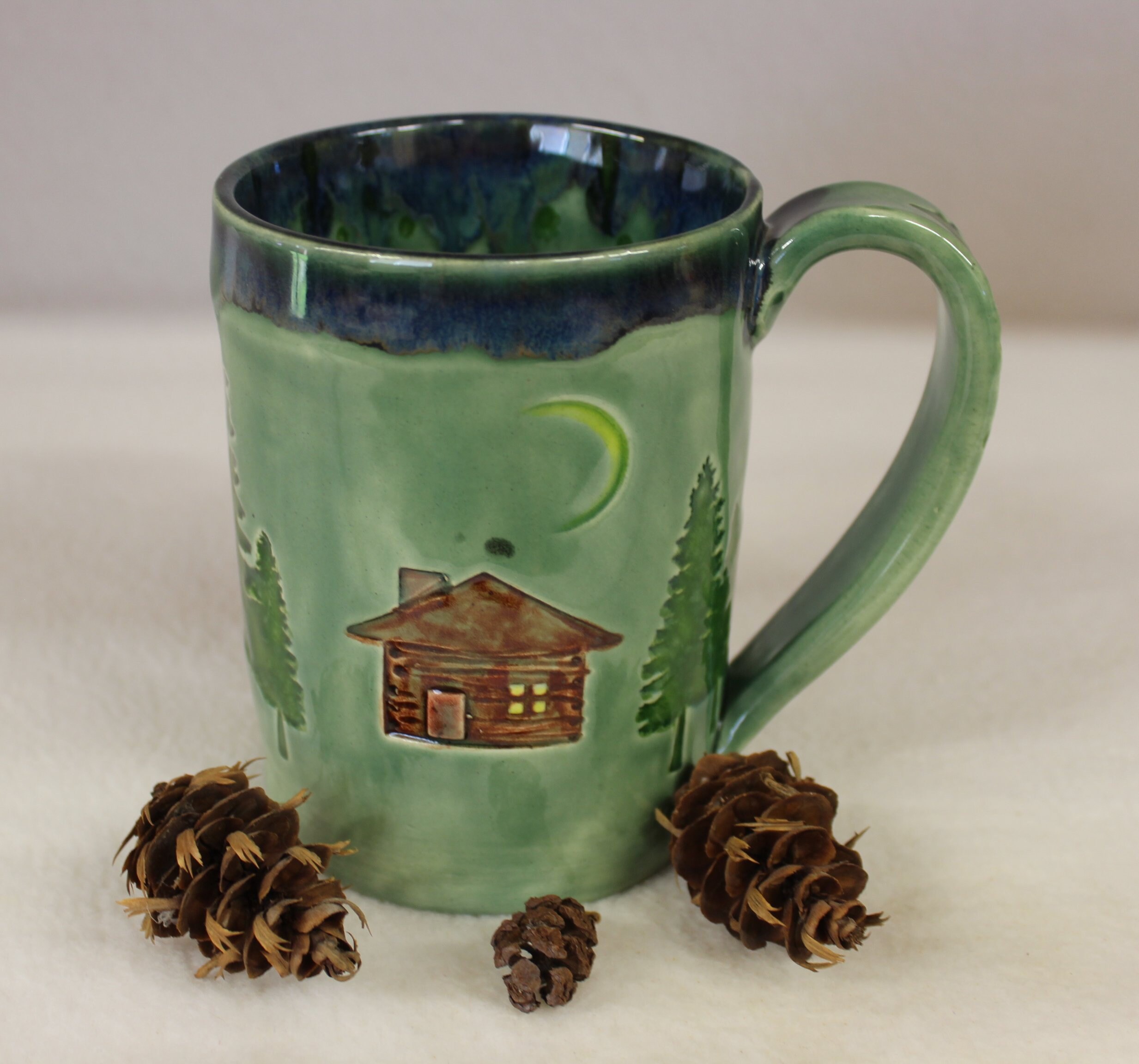 FE Vintage Coffee Mug, Extra Large Holding Volume With Farmhouse