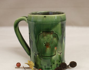 Sweaters and Coffee Extra Large Ceramic Mug, Handmade Stoneware Pottery