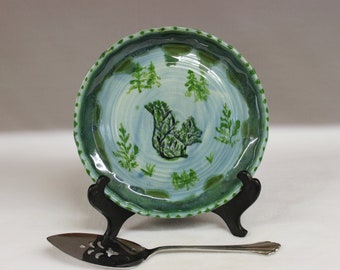 Spring Forest Squirrel Stoneware Baking Dish, Handmade Ceramic Pottery Pasta Bowl