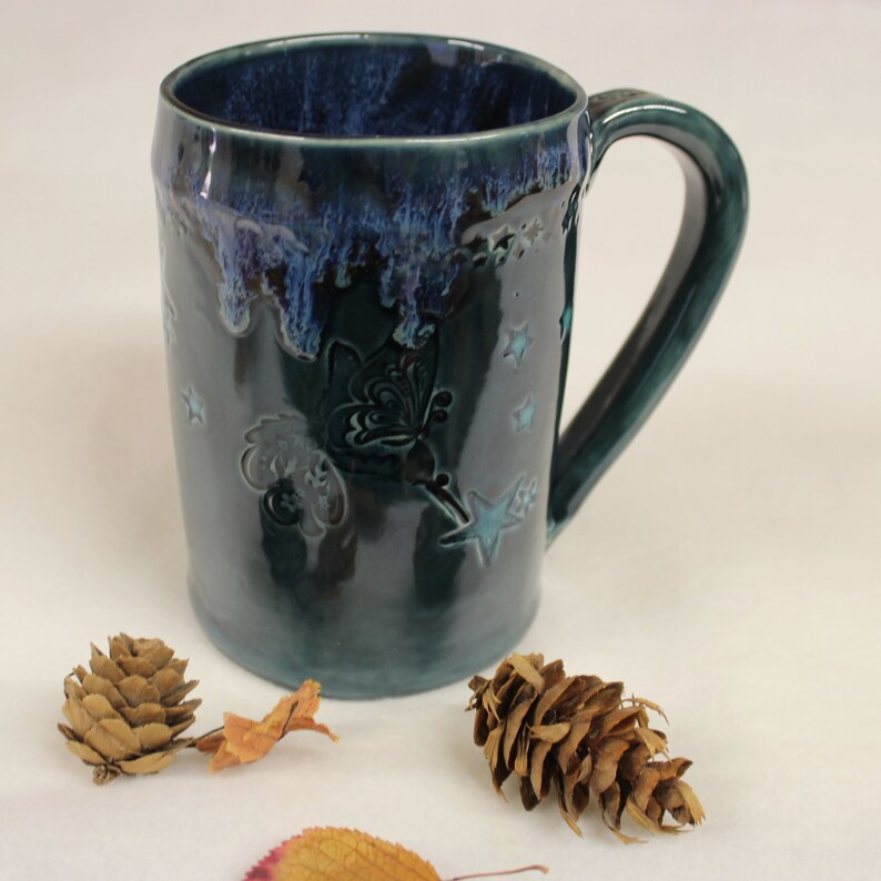Twilight Stars With Hummingbirds Ceramic Coffee Mug Etsy Canada