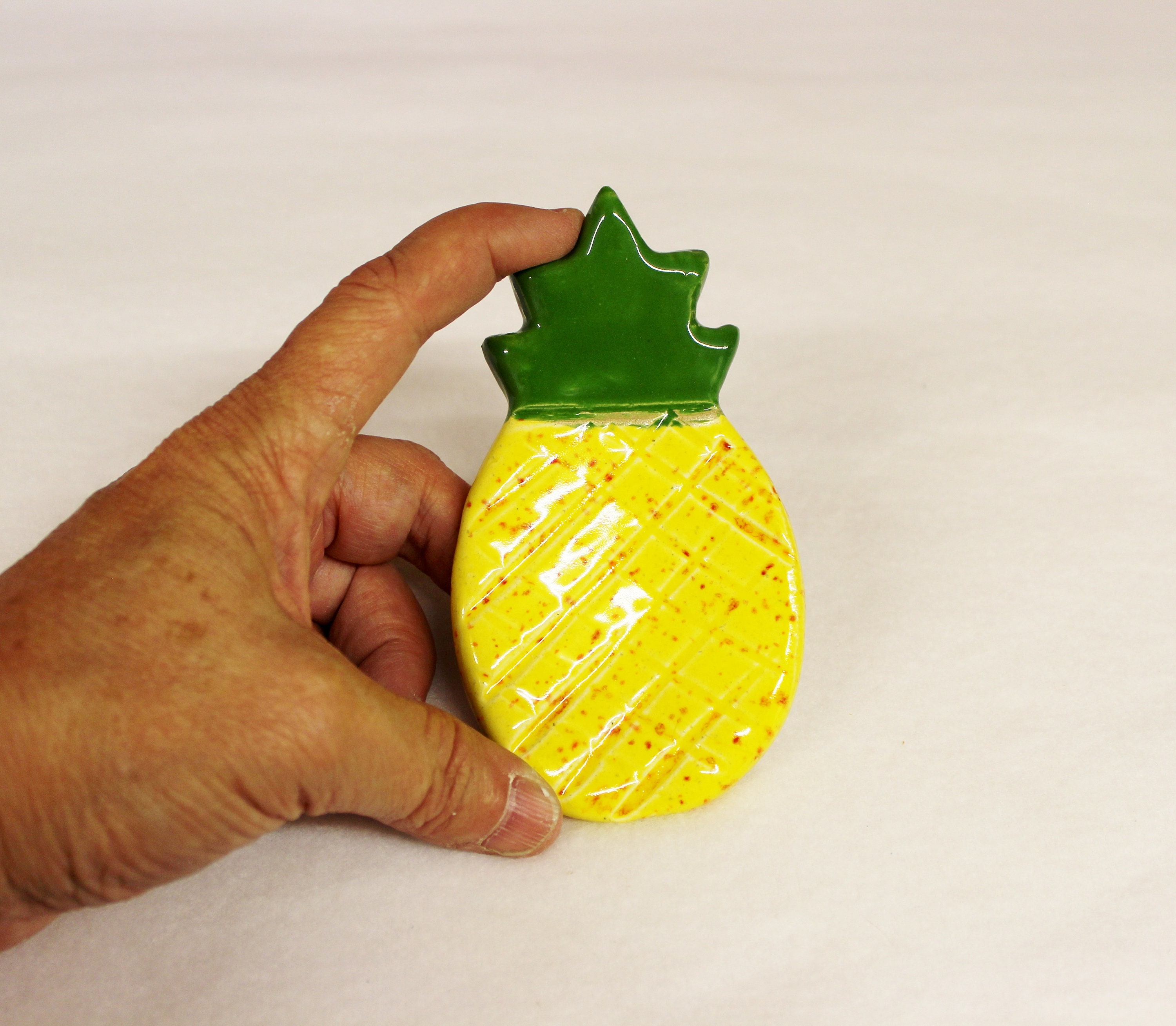 Island Pineapple Spoon Rest Ceramic Trinket Dish Etsy
