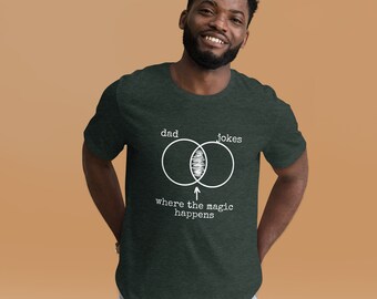 Dad Jokes Shirt | Funny Dad Venn Diagram Tshirt | Father's Day Gift | Dad Gift | Funny Gift for Dad | Dad Joke Lover