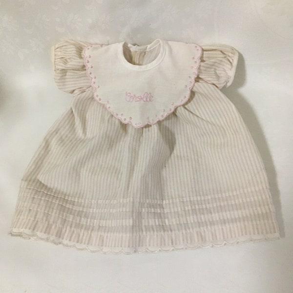 Vintage Corolle 14" Baby Doll Dress. Early 1990s. TLC (as-is)