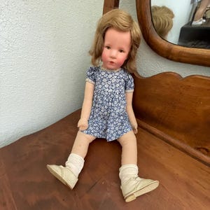 Kathe Kruse Stoffkopf Doll VIII. Dated 22 Nov 1943. Original Clothing (As-Is, Read)
