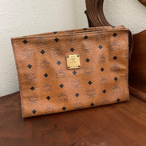 Vintage MCM Clutch Bag, Visetos W. German, c1980s. Mode Creation Munich