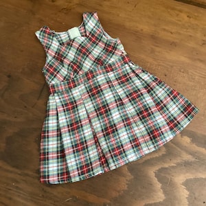 Pleasant Company Molly Plaid School Jumper Dress, Partial Outfit. 1996 Tag