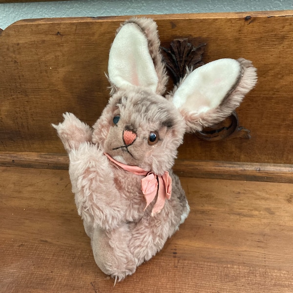 Steiff Rabbit Bunny, Cosy Mummy. 1960s/70s. Scruffy Cute!