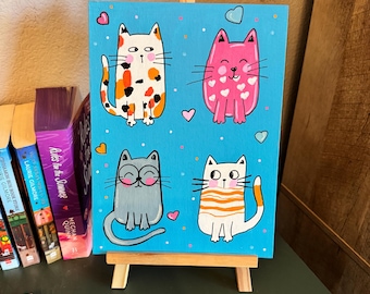 Four Cats - Original painting