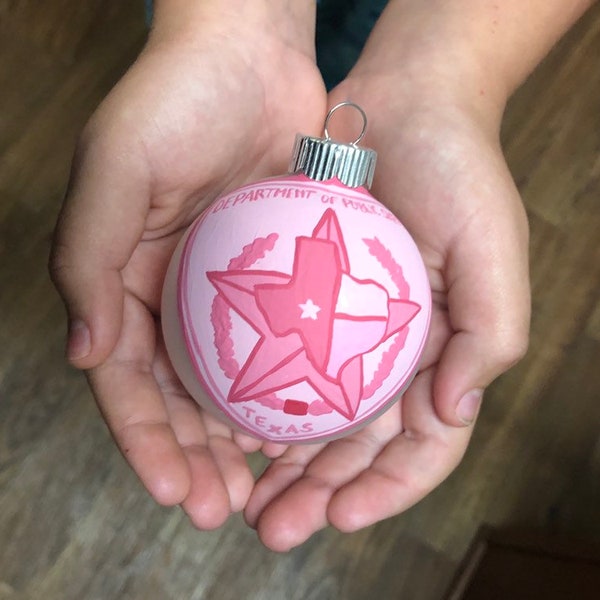 PINK Texas DPS ornament