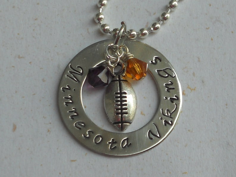 Custom Stamped Sports Necklace Etsy