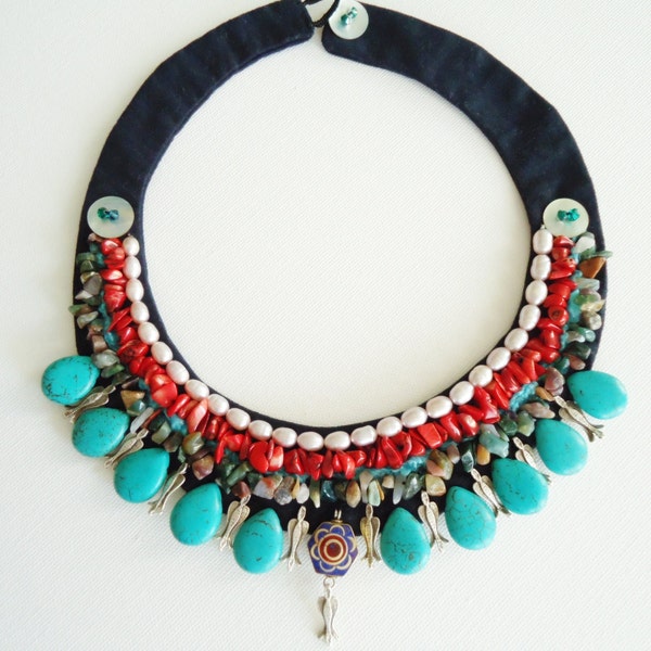 Free Shipping/Handmade authentic necklace/sale/turquoise necklace