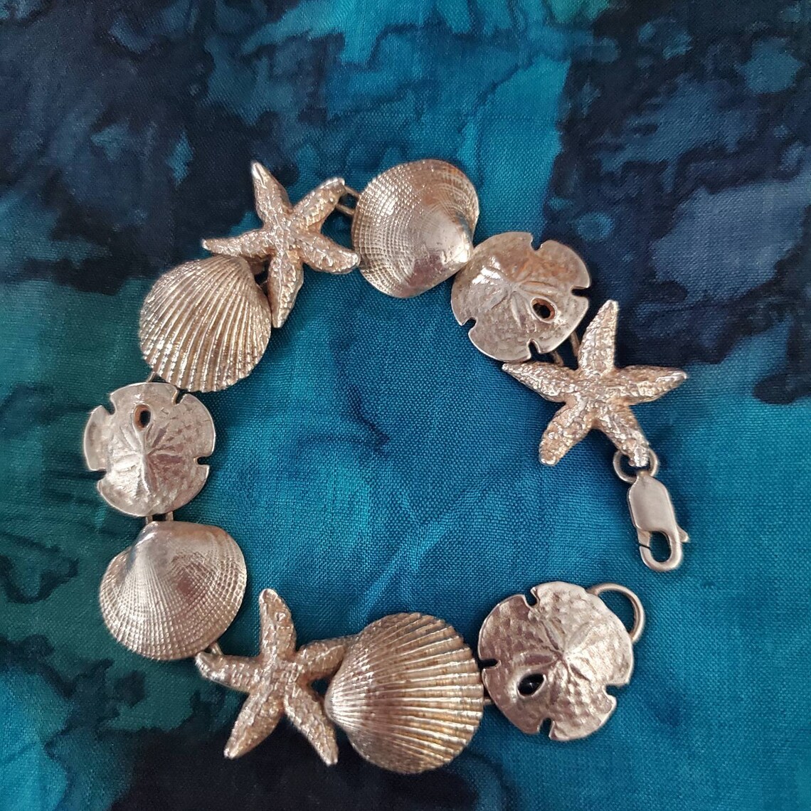 Sterling Silver Ocean Themed Bracelet Etsy