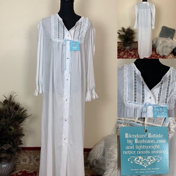 Vintage Barbizon White Button Down Prarie Style NW