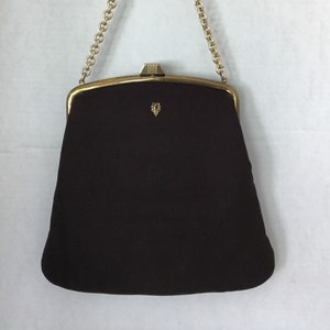 Bolso de lana marrón Morris Moscowitz MM de 1950, bolso MM vintage, bolso marrón, bolsos y carteras Ladies 50