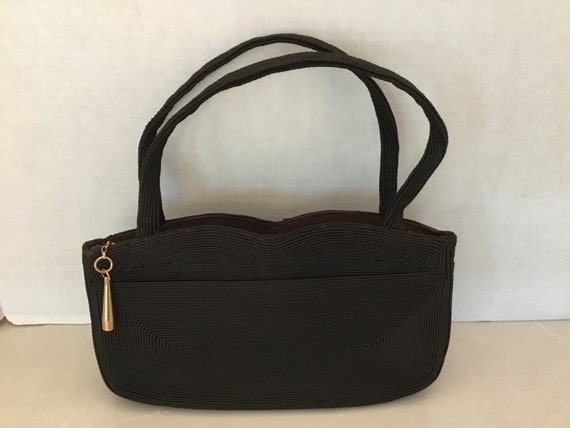 1940’s Genuine Corde Handbag, brown corde handbag… - image 7