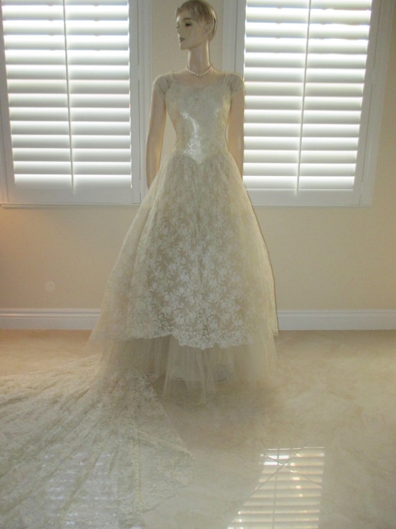 1950s Vintage Wedding Dress, 50s Wedding, 50s Brid
