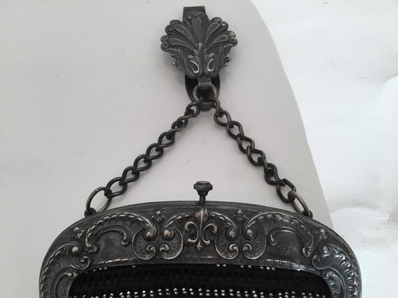 Antique purse, Victorian Chatelaine Purse, Steel … - image 6