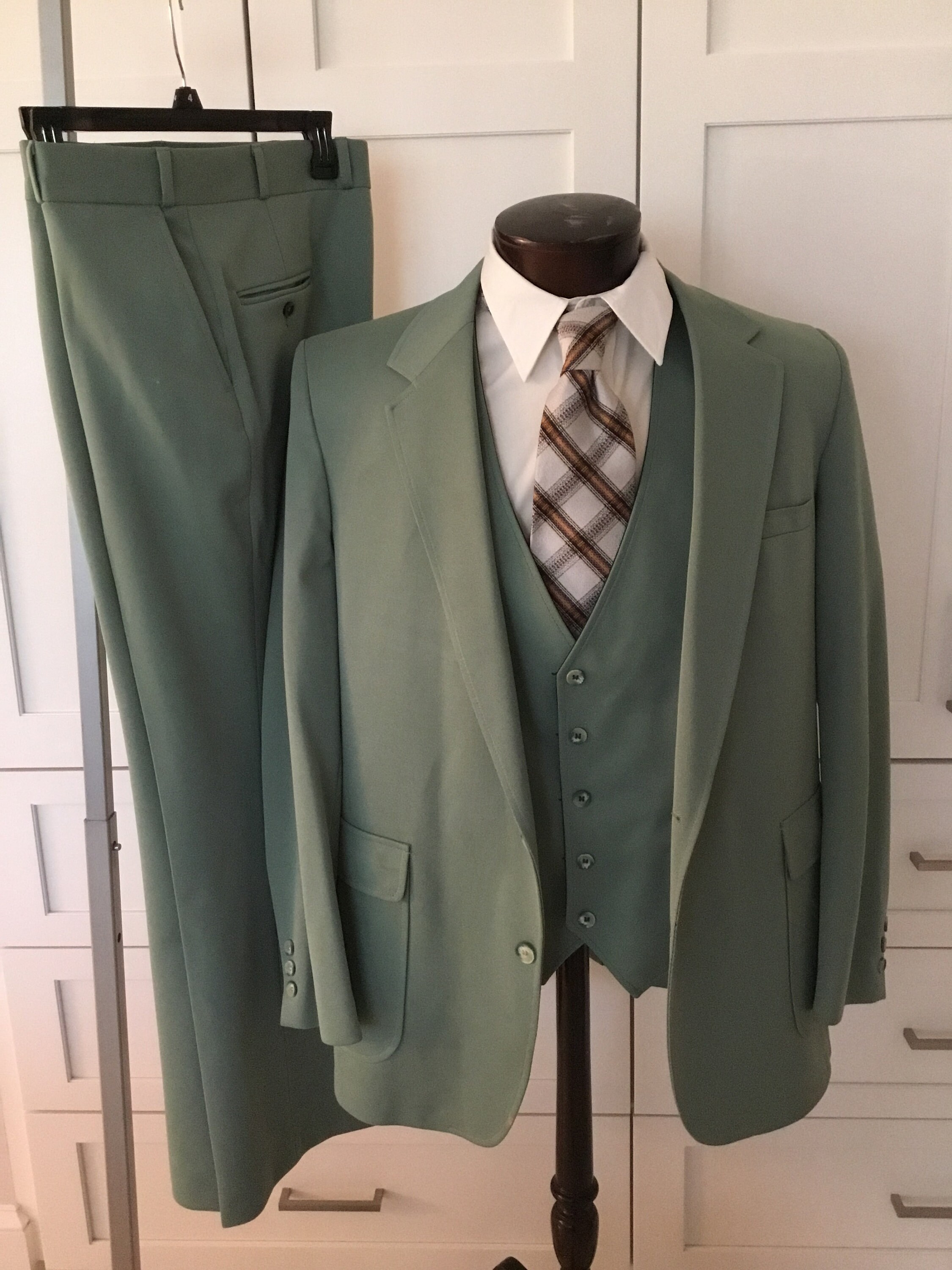 スーツ vintage VAN JAC 3piece suit setup em Van Jacket JAC Setup Suit Tailored Single Pants 3 Buttons