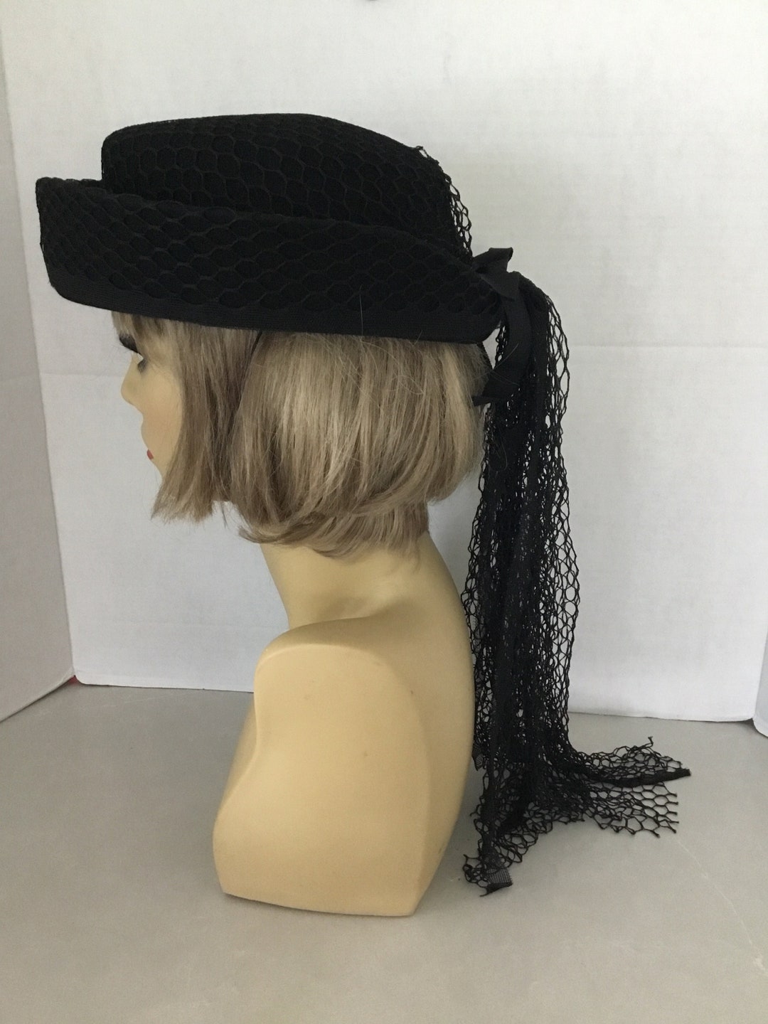 Ladies Dobbs Regency Riding Hat, 7 1/8 Black Riding Hat, Midcentury Hat ...