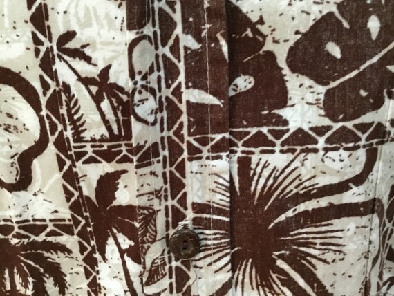 Vintage Hawaiian Shirt/Tiki Shirt/Made in Hawaii … - image 5