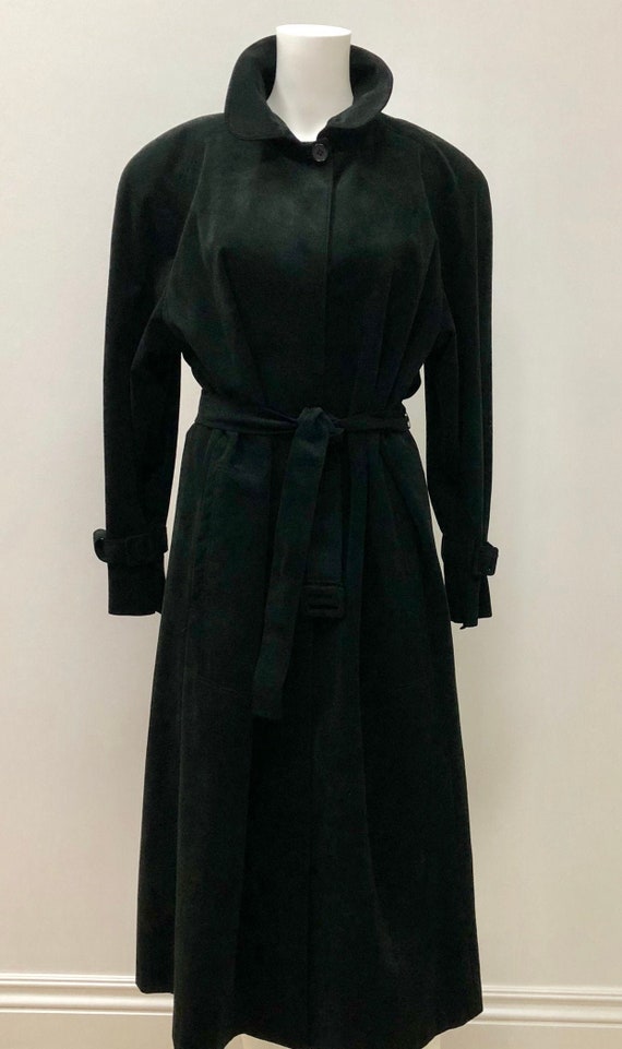 Vintage Lilli Ann Coat, Black 1980s Lilli Ann Tre… - image 6