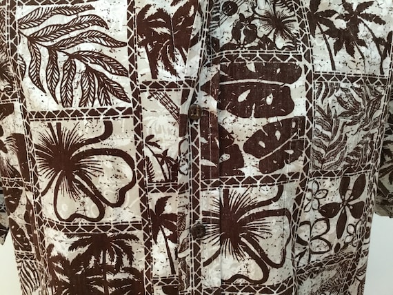 Vintage Hawaiian Shirt/Tiki Shirt/Made in Hawaii … - image 3