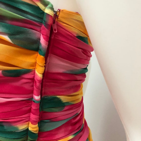 1980’s VICTOR COSTA dress, colorful Victor Costa … - image 9