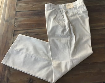Men's Tan Seersucker Pants 35/31 New Old Stock, Preppy