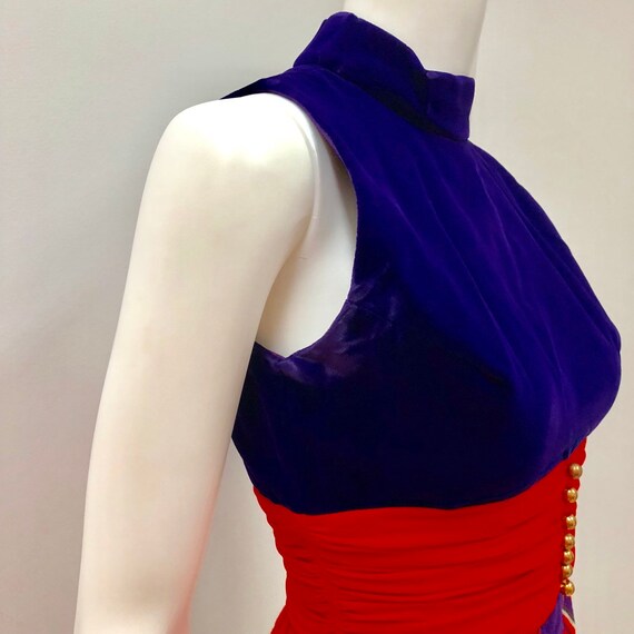 MOD 1970’s Maxi Dress, Hostess 70s dress,  Purple… - image 8