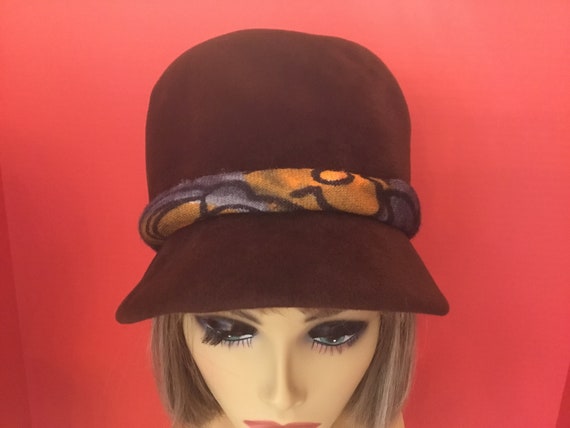 Dark Brown hat, El Rita Hat, midcentury brown hat… - image 2