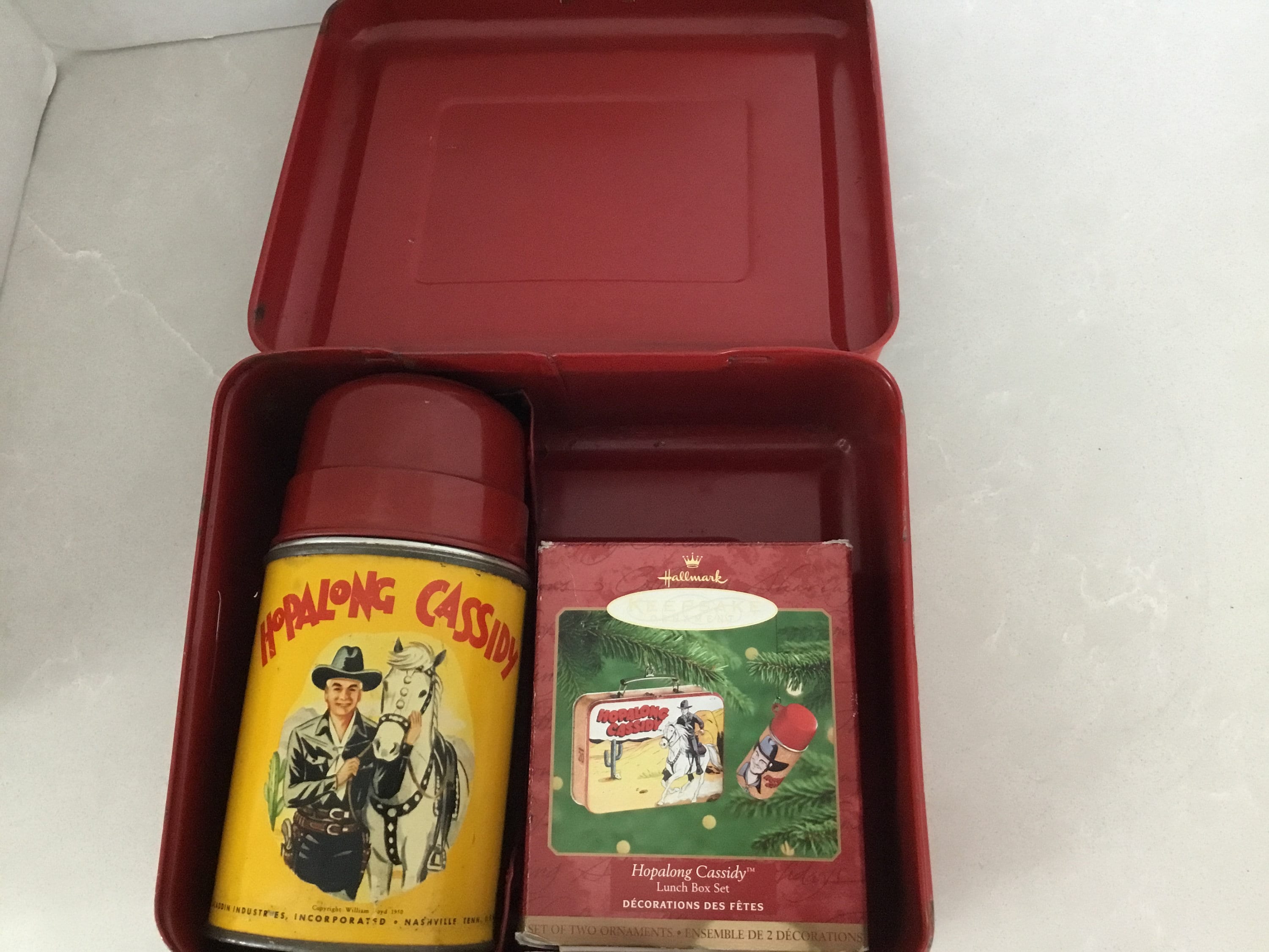 Metal Lunchox, 1950's Hopalong Cassidy Lunchbox, Red Hopalong