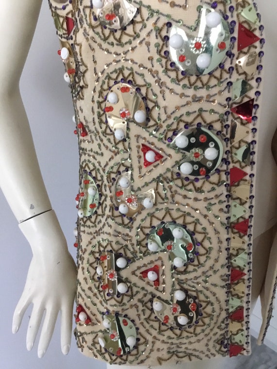 RARE Lilli Ann Boutique beaded vest, Mod 1960s’ L… - image 5