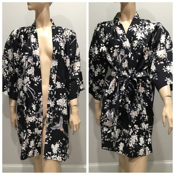 Kimono robe, kimono duster, Japanese robe, cotton… - image 1