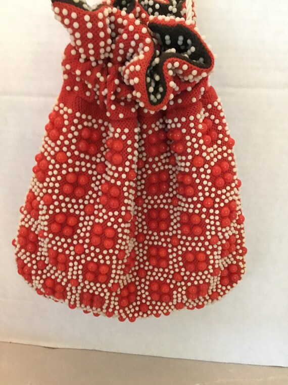 1960-70’s Candy Dot reversible drawstring handbag… - image 8