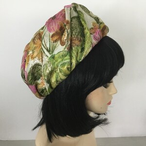 1960s Pillbox Hat, Brocade Midcentury Hat, 60s Jackie  display picture 2