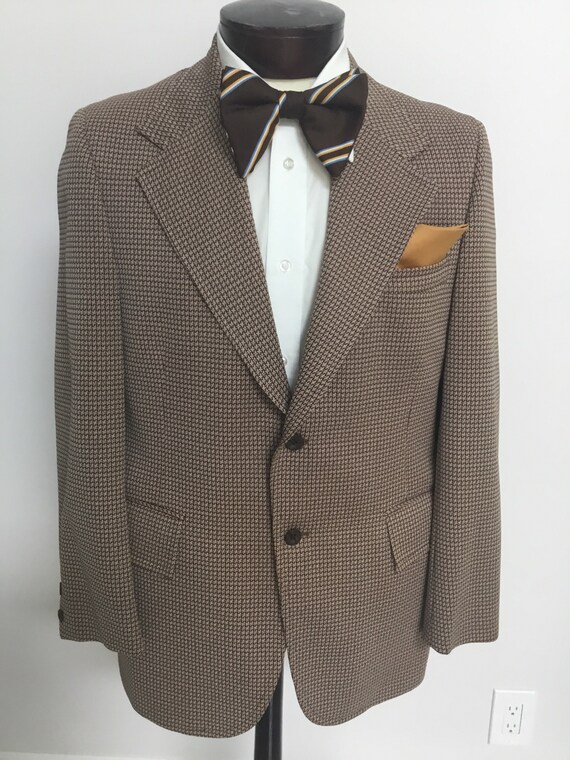 1970’s sportcoat with wide lapels, 70’s pattern, … - image 9