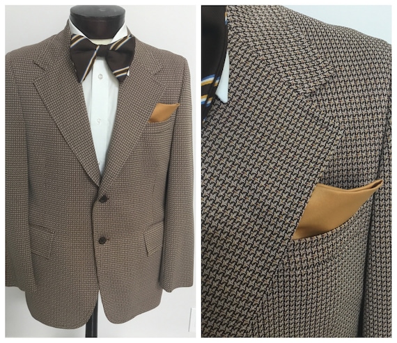 1970’s sportcoat with wide lapels, 70’s pattern, … - image 1