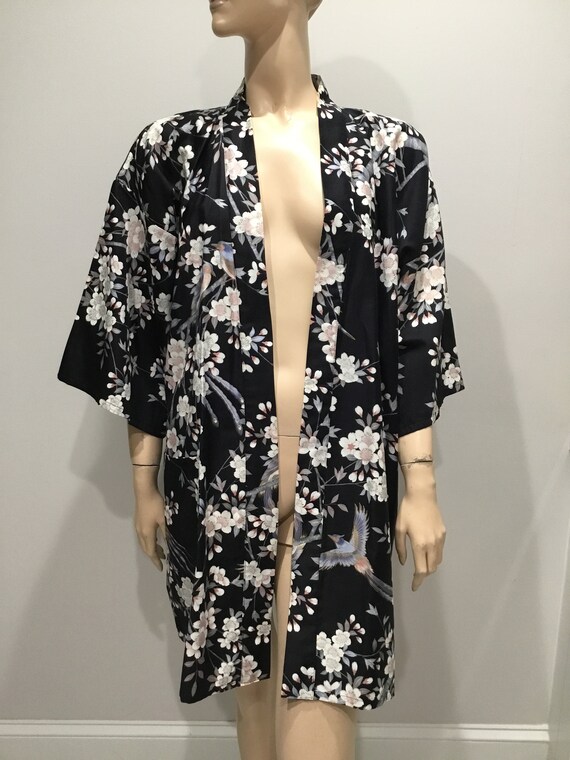 Kimono robe, kimono duster, Japanese robe, cotton… - image 9