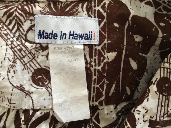 Vintage Hawaiian Shirt/Tiki Shirt/Made in Hawaii … - image 6